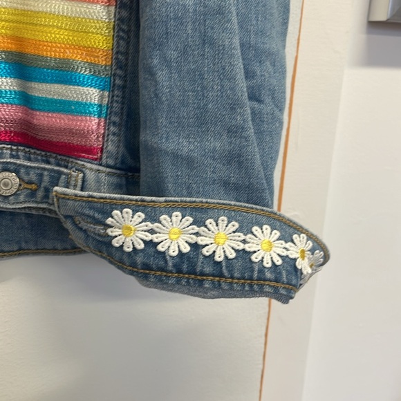 Boho Luxxe upcycled denim jacket I’m jacket with Frida Kahlo on back - Picture 3 of 5